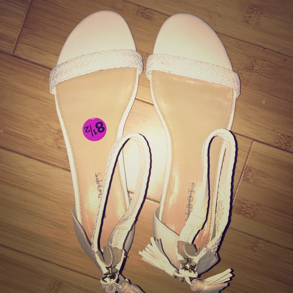 White sandals
